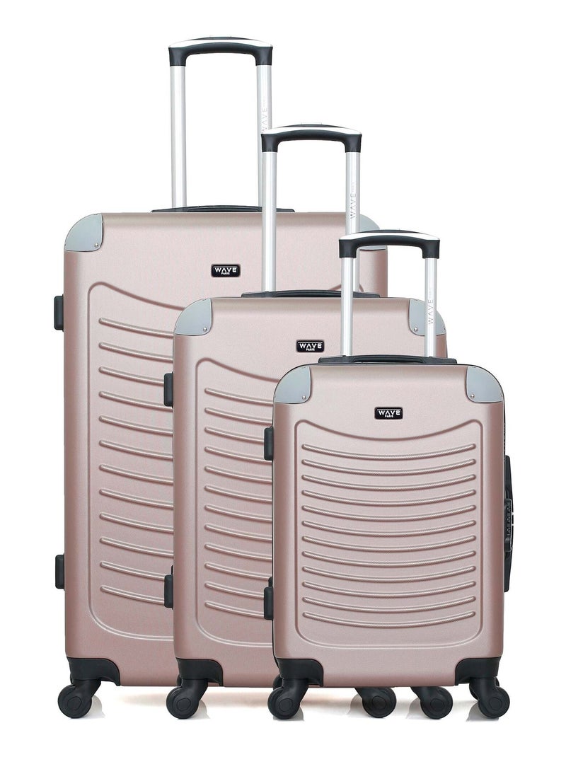 WAVE PARIS - SET DE 3 ABS CONGO 4 Roues Rose clair - Kiabi