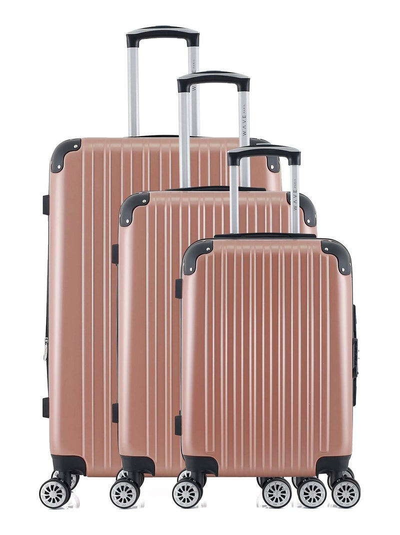 WAVE PARIS - SET DE 3 ABS/PC DENALI-B  4 Roues 75 cm Rose clair - Kiabi