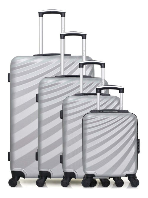 WAVE PARIS - Set de 4 Valises DANUBE-M 75 cm 4 Roues - Kiabi