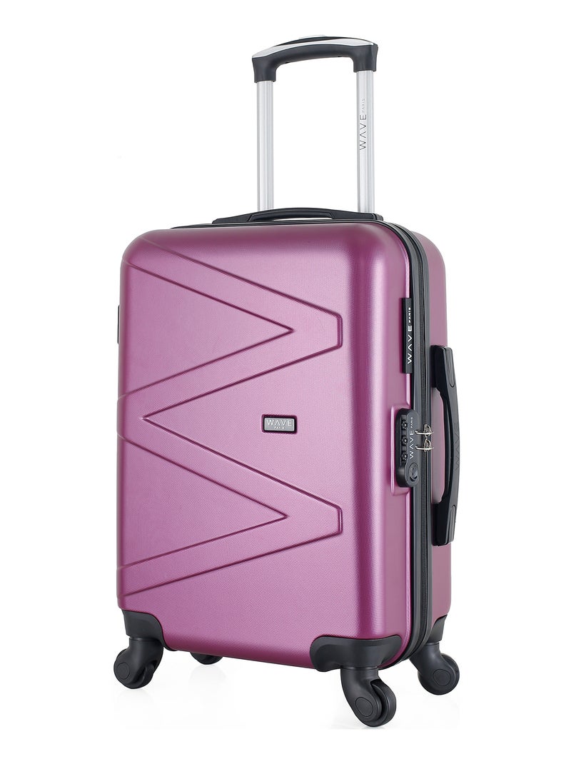 WAVE PARIS - Valise Cabine AMAZONE 55 cm 4 Roues Prune - Kiabi
