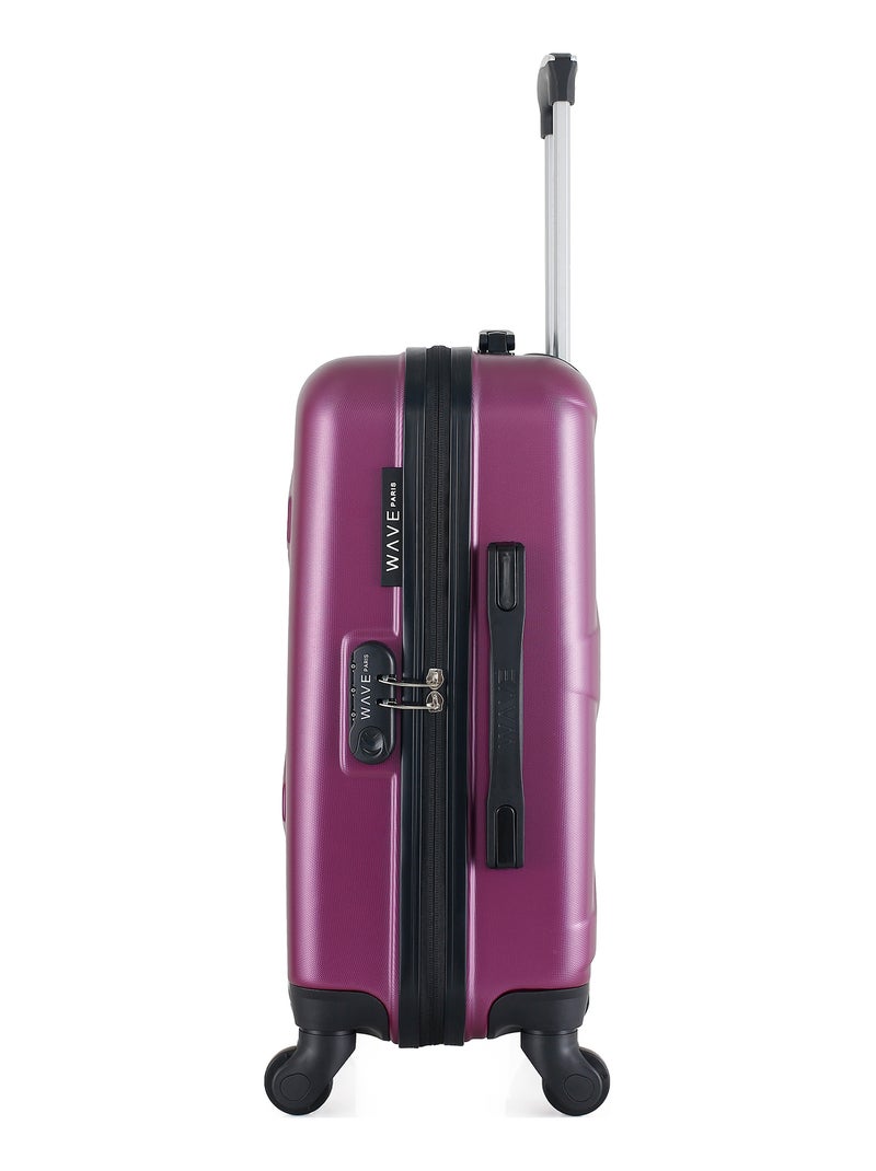 WAVE PARIS - Valise Cabine AMAZONE 55 cm 4 Roues Prune - Kiabi