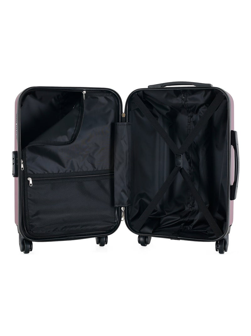 WAVE PARIS - Valise Cabine AMAZONE 55 cm 4 Roues Prune - Kiabi