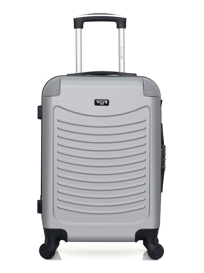 WAVE PARIS - Valise Cabine CONGO 55 cm 4 Roues Gris - Kiabi