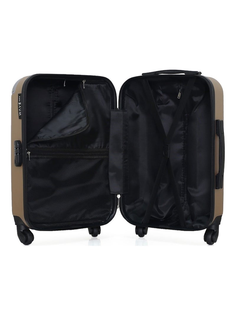 WAVE PARIS - Valise Cabine CONGO Beige - Kiabi