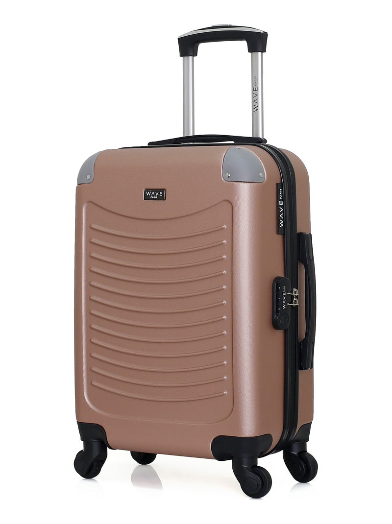 WAVE PARIS - Valise Cabine CONGO Rose Métal - Kiabi
