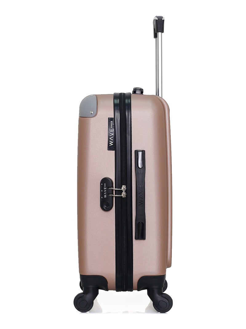 WAVE PARIS - Valise Cabine CONGO Rose Métal - Kiabi
