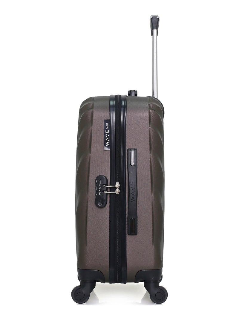 WAVE PARIS - Valise Cabine DANUBE Marron - Kiabi