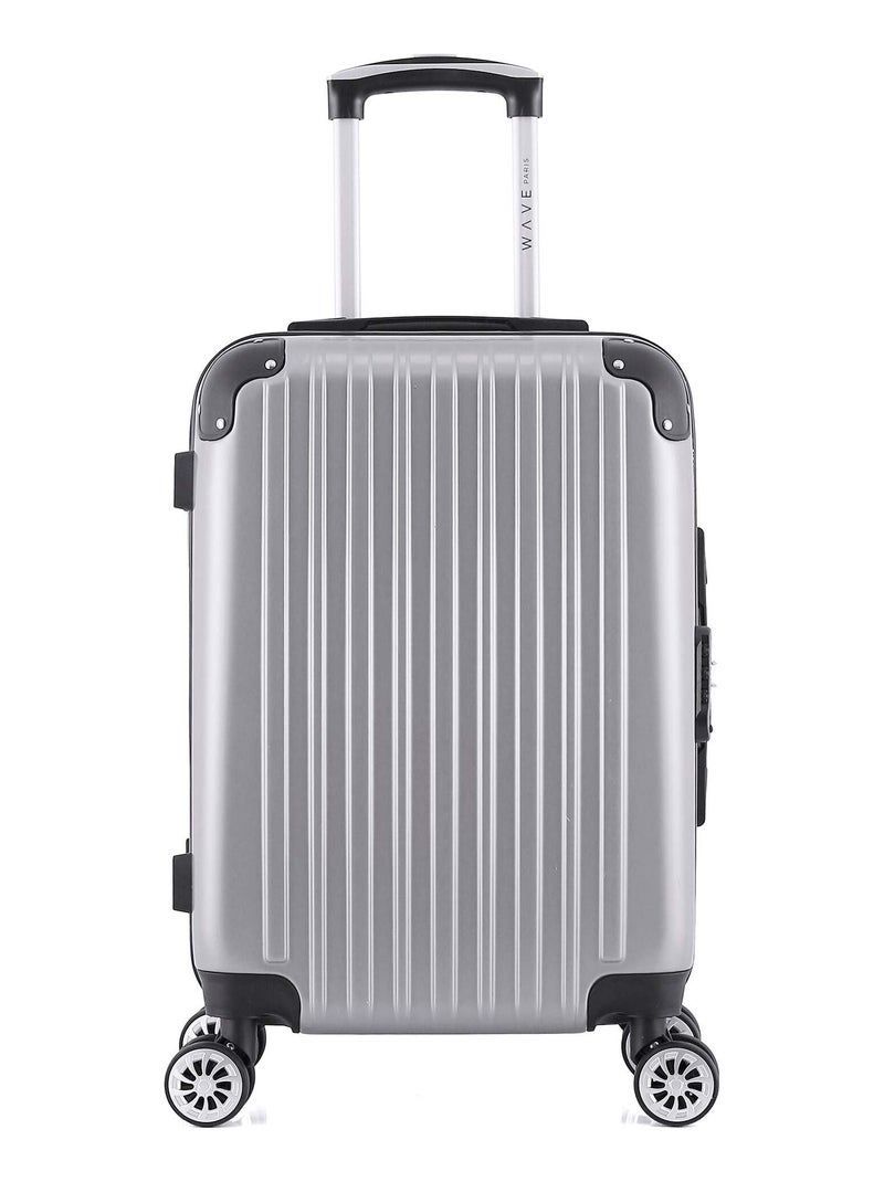 WAVE PARIS - Valise Cabine DENALI 55 cm 4 Roues Gris - Kiabi