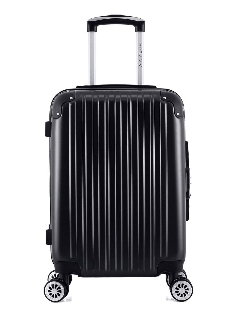 WAVE PARIS - Valise Cabine DENALI 55 cm 4 Roues Noir - Kiabi