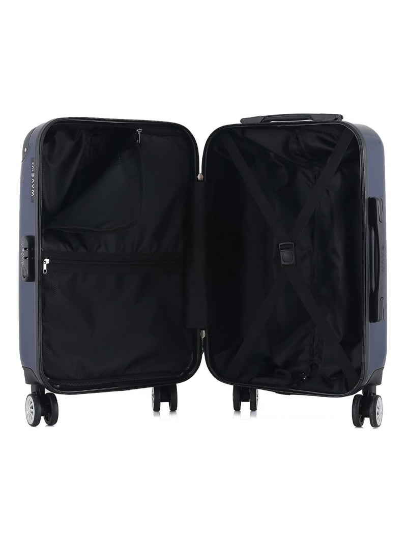 WAVE PARIS - Valise Cabine DENALI Bleu Bleu marine - Kiabi