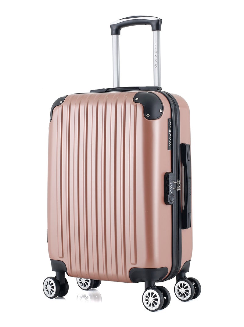 WAVE PARIS - Valise Cabine DENALI Rose Métal - Kiabi