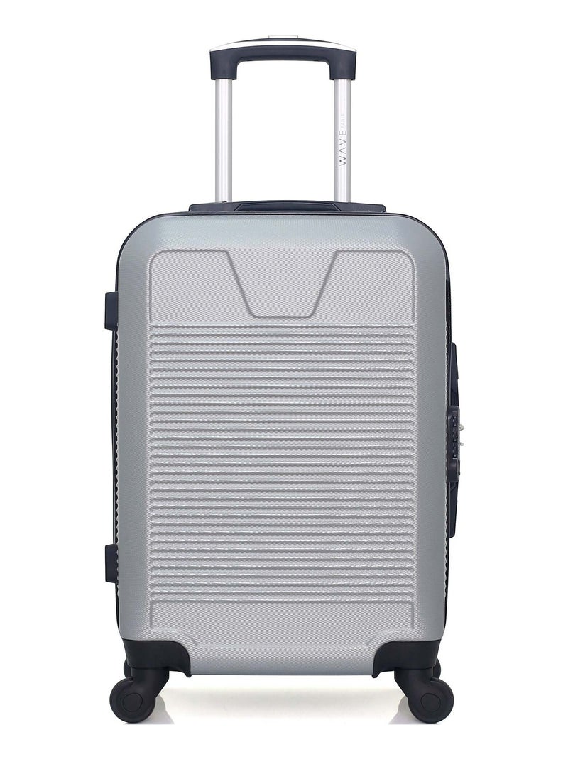 WAVE PARIS - Valise Cabine SELENGA 55 cm 4 Roues Gris - Kiabi