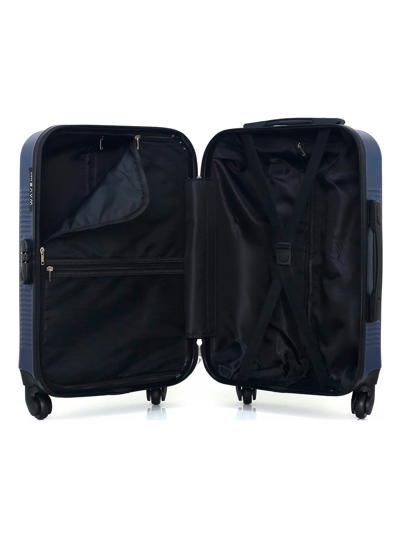 WAVE PARIS - Valise Cabine SELENGA Bleu Bleu marine - Kiabi