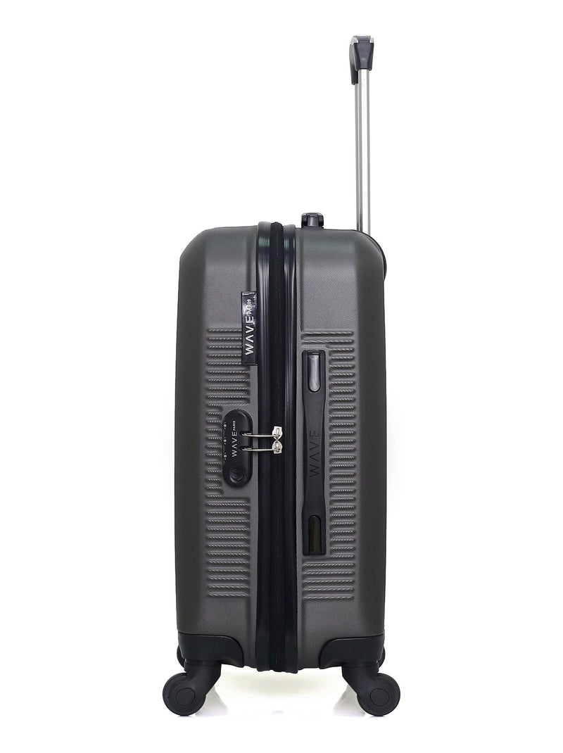 WAVE PARIS - Valise Cabine SELENGA Gris foncé - Kiabi