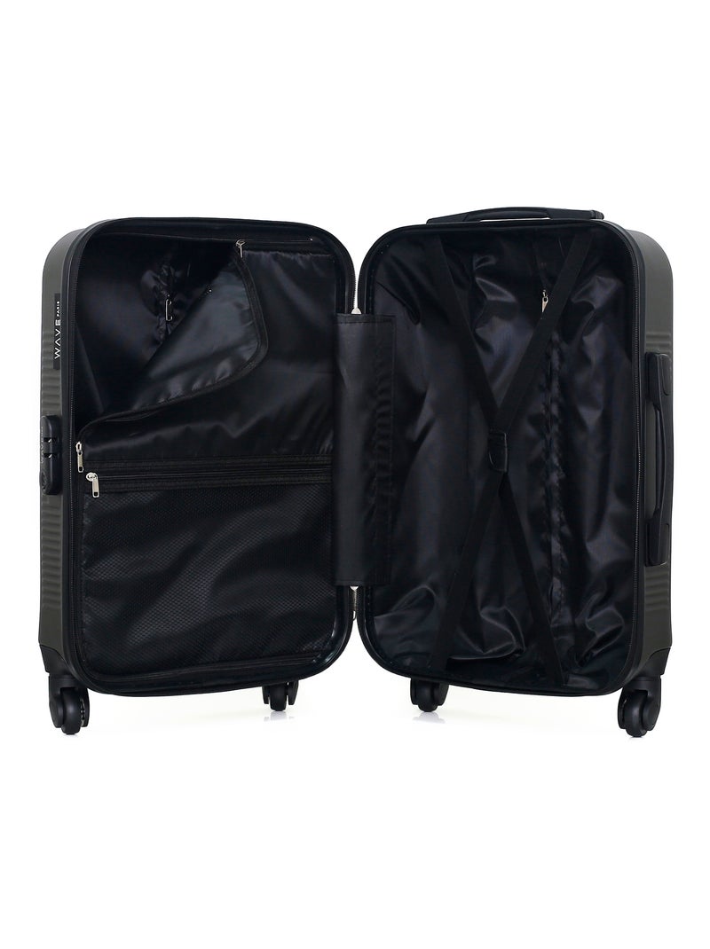 WAVE PARIS - Valise Cabine SELENGA Gris foncé - Kiabi