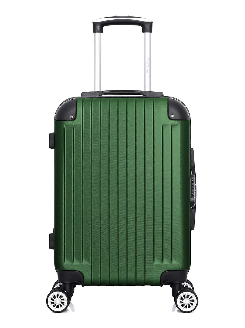 WAVE PARIS - Valise Cabine TAGE 55 cm 4 Roues Vert foncé - Kiabi