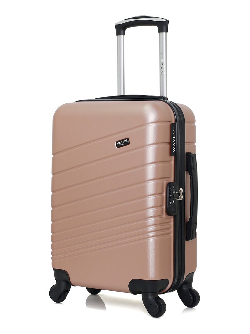 WAVE PARIS - Valise Cabine TIGRE Rose Métal - Kiabi