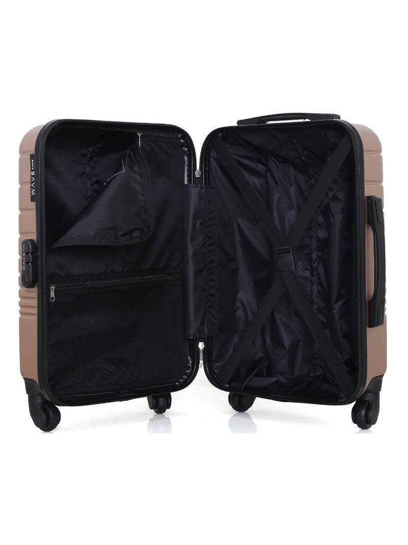 WAVE PARIS - Valise Cabine TIGRE Rose Métal - Kiabi