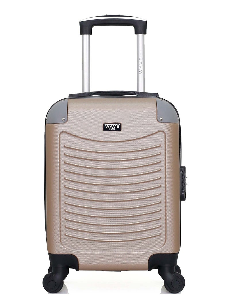 WAVE PARIS - Valise Cabine XXS CONGO 46 cm 4 Roues Beige - Kiabi