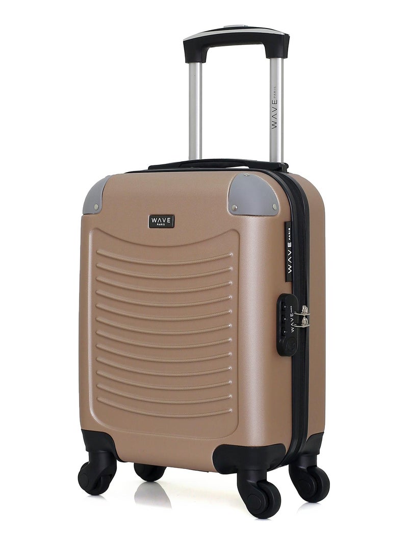 WAVE PARIS - Valise Cabine XXS CONGO 46 cm 4 Roues Beige - Kiabi