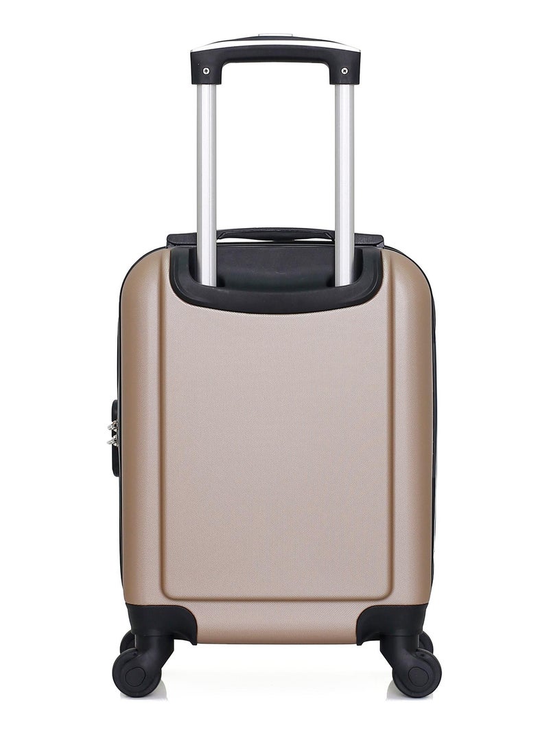 WAVE PARIS - Valise Cabine XXS CONGO 46 cm 4 Roues Beige - Kiabi