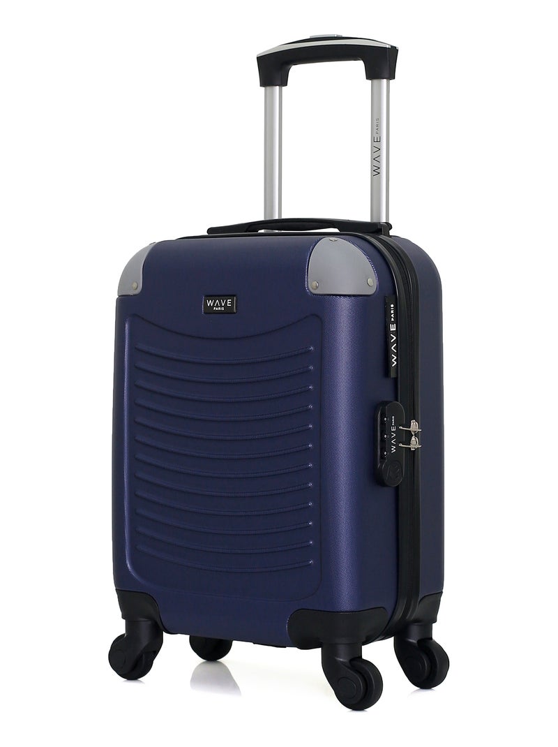 WAVE PARIS - Valise Cabine XXS CONGO 46 cm 4 Roues Bleu Bleu marine - Kiabi
