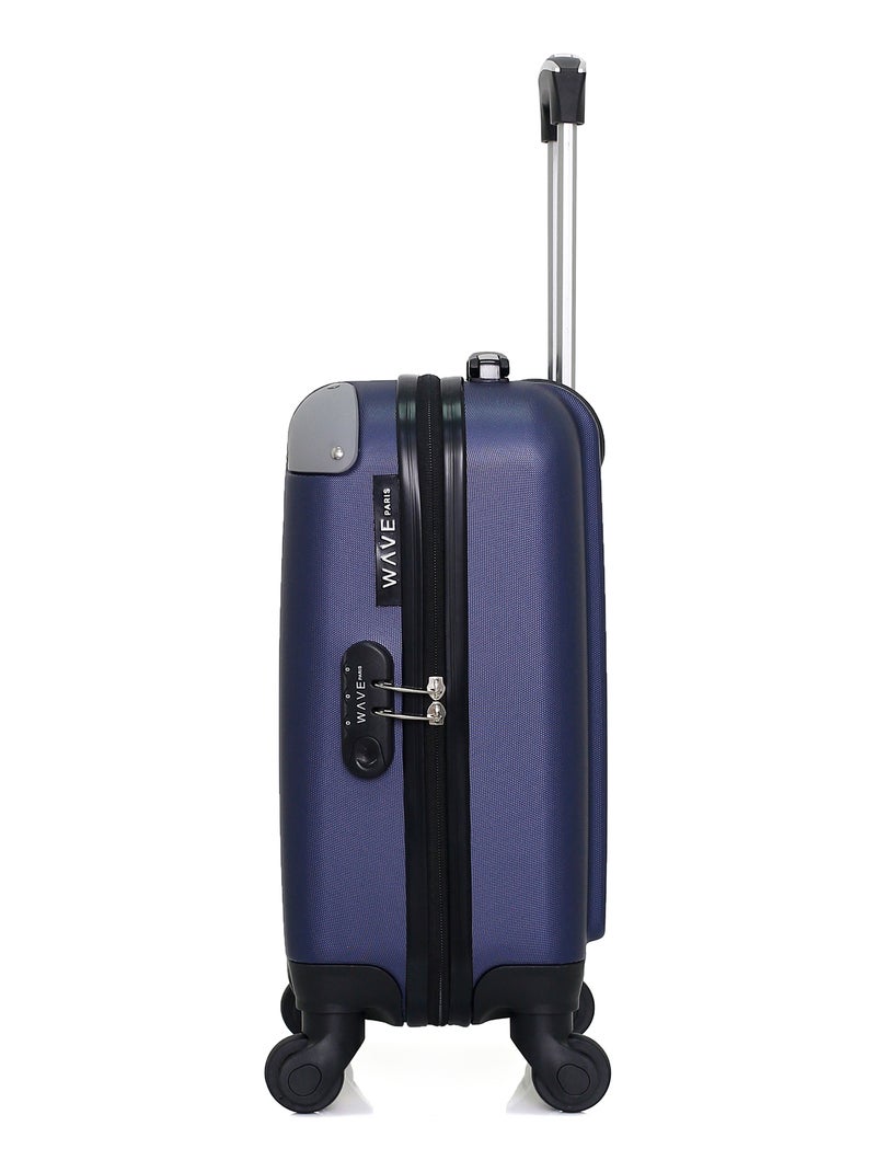 WAVE PARIS - Valise Cabine XXS CONGO 46 cm 4 Roues Bleu Bleu marine - Kiabi