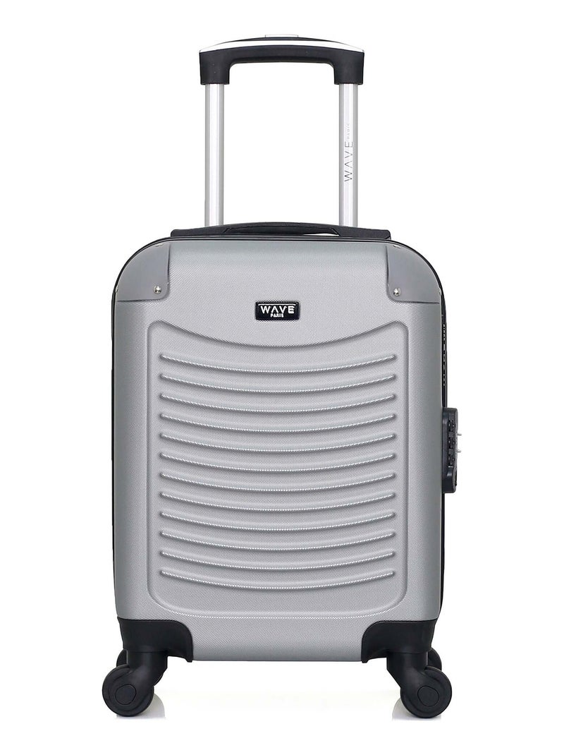 WAVE PARIS - Valise Cabine XXS CONGO 46 cm 4 Roues Gris - Kiabi