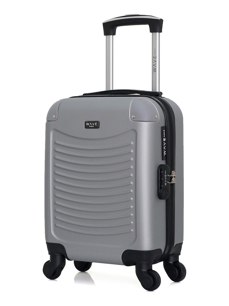 WAVE PARIS - Valise Cabine XXS CONGO 46 cm 4 Roues Gris - Kiabi