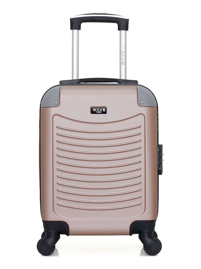 WAVE PARIS - Valise Cabine XXS CONGO 46 cm 4 Roues Rose clair - Kiabi