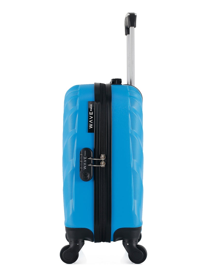 WAVE PARIS - Valise Cabine XXS DANUBE 46 cm 4 Roues Bleu - Kiabi