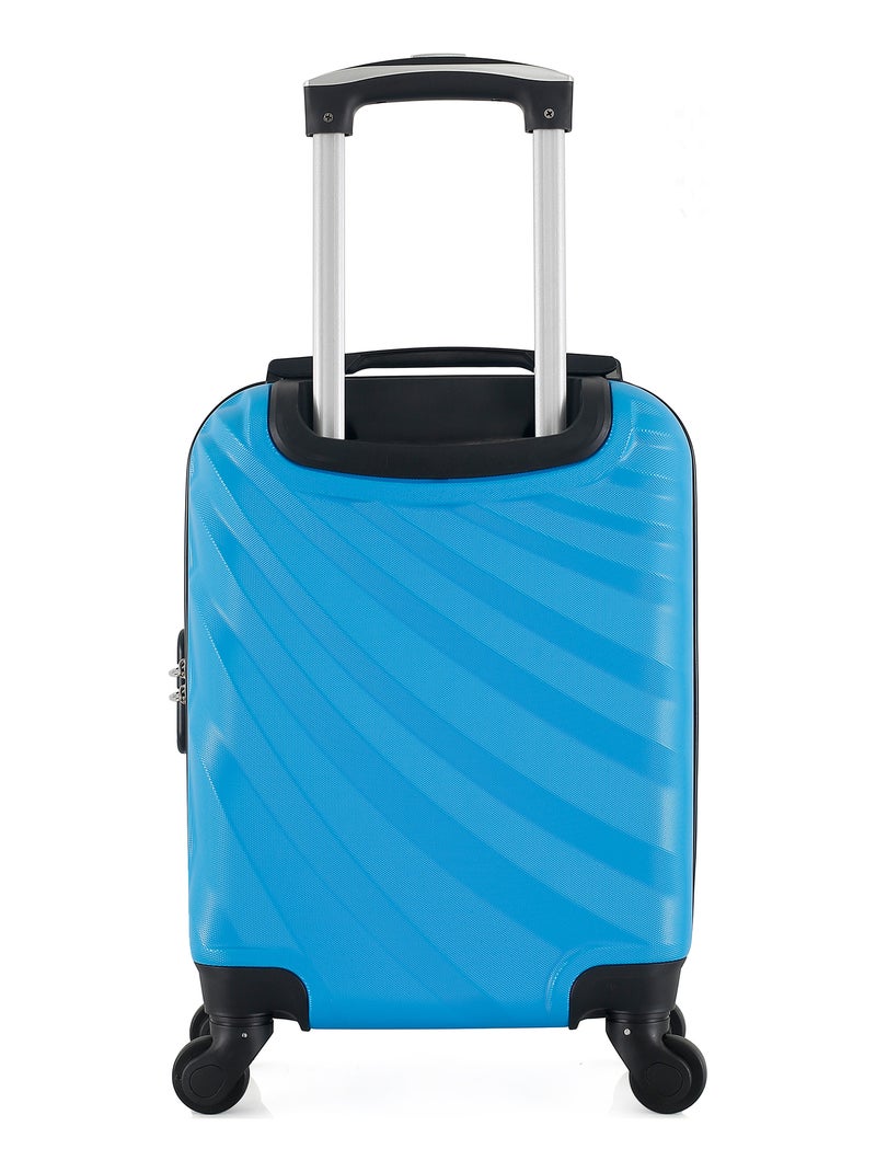 WAVE PARIS - Valise Cabine XXS DANUBE 46 cm 4 Roues Bleu - Kiabi