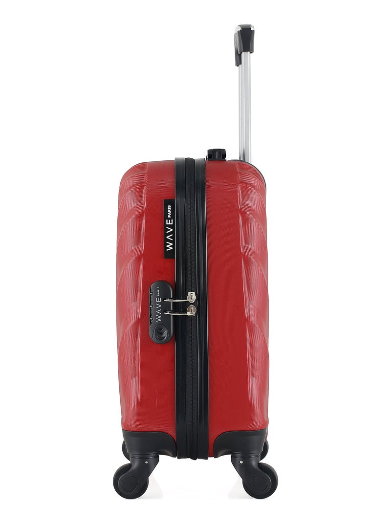 WAVE PARIS - Valise Cabine XXS DANUBE 46 cm 4 Roues Bordeaux - Kiabi