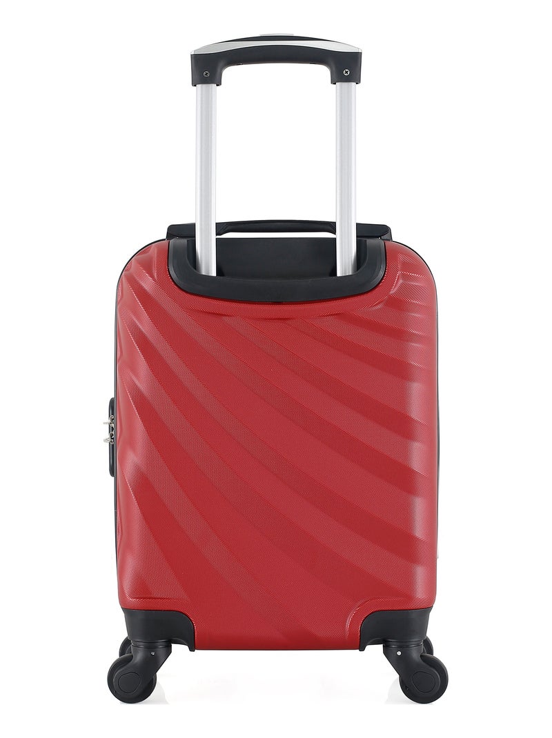 WAVE PARIS - Valise Cabine XXS DANUBE 46 cm 4 Roues Bordeaux - Kiabi