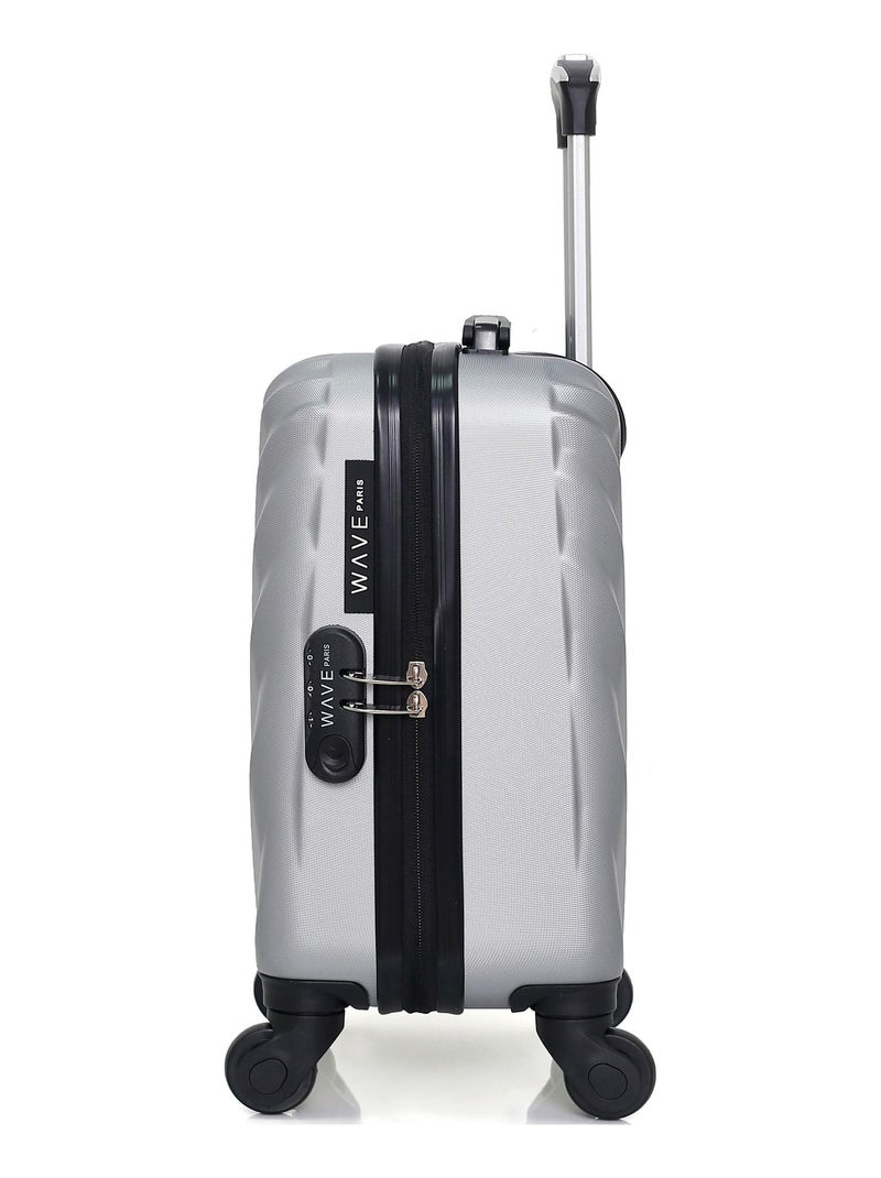 WAVE PARIS - Valise Cabine XXS DANUBE 46 cm 4 Roues Gris - Kiabi