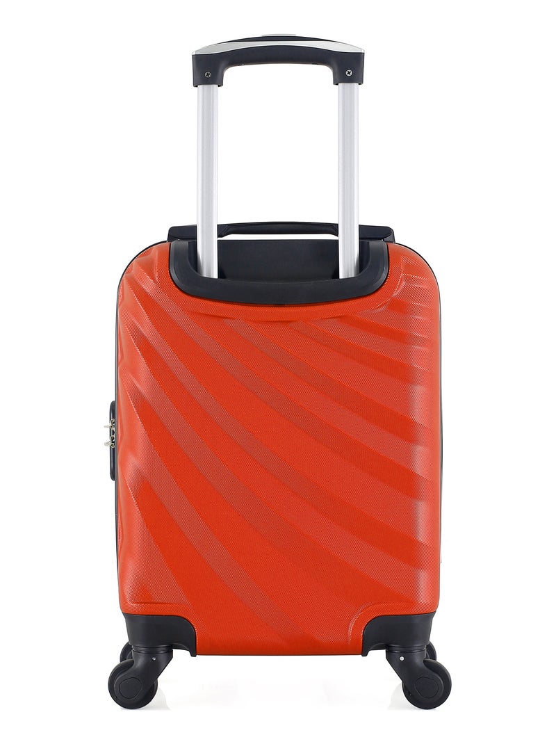 WAVE PARIS - Valise Cabine XXS DANUBE 46 cm 4 Roues Orange - Kiabi