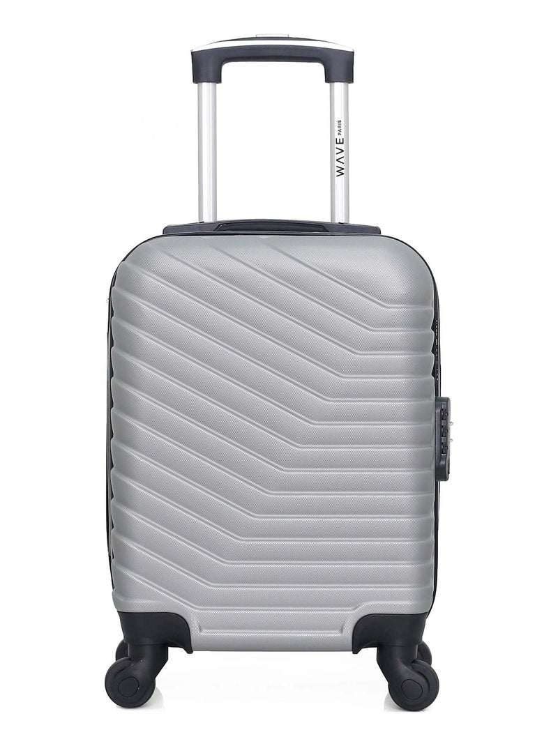 WAVE PARIS - Valise Cabine XXS LENA 46 cm 4 Roues Gris - Kiabi