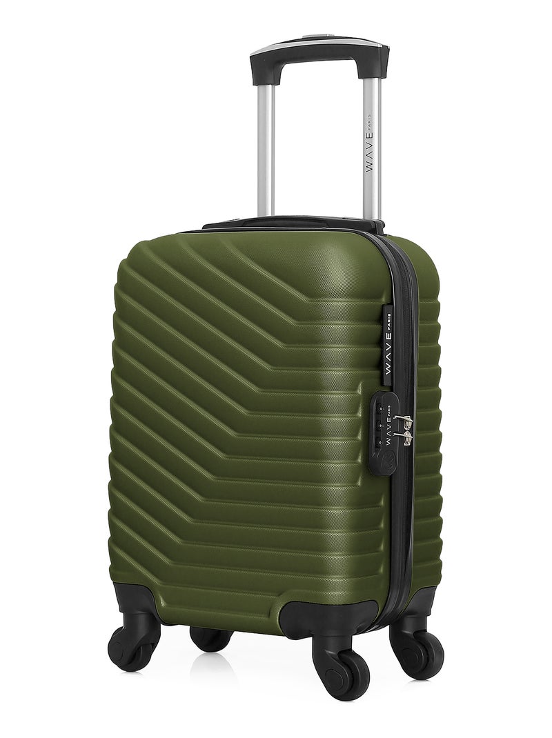 WAVE PARIS - Valise Cabine XXS LENA 46 cm 4 Roues Kaki - Kiabi