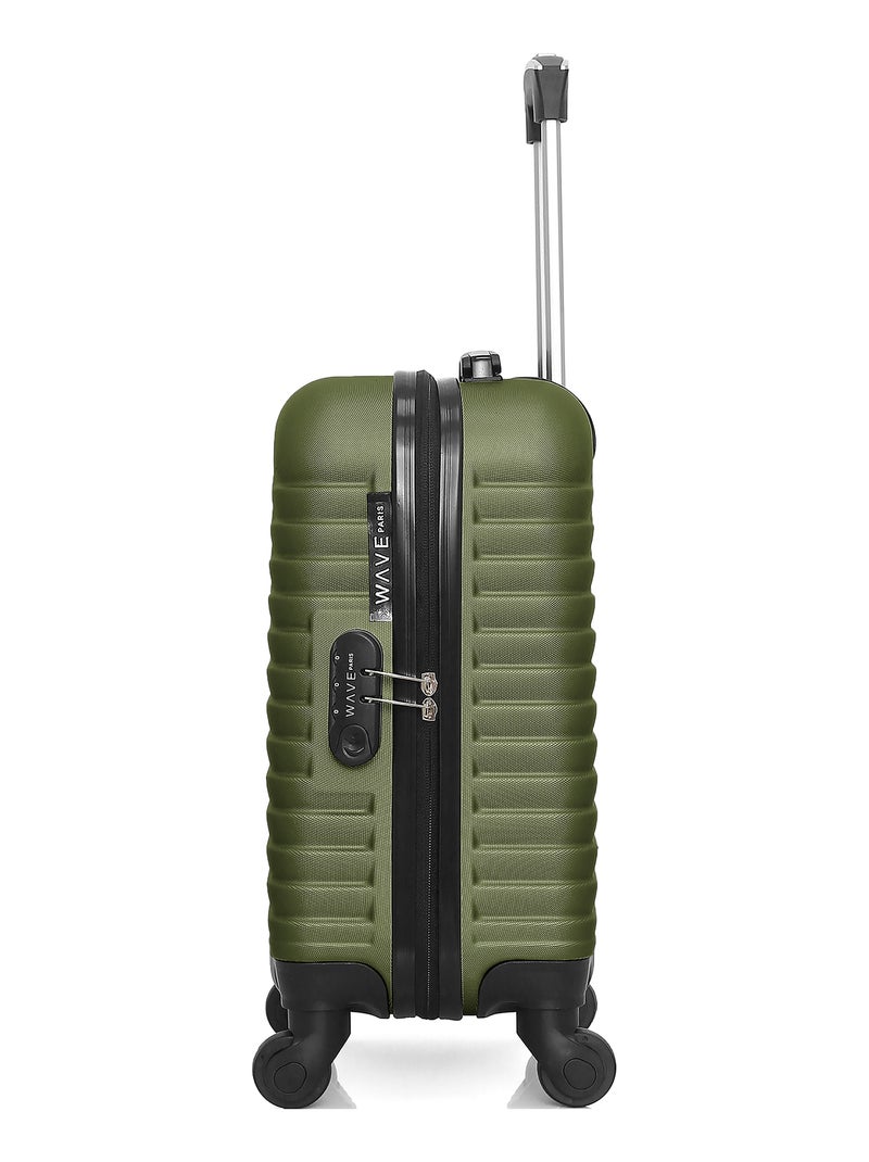 WAVE PARIS - Valise Cabine XXS LENA 46 cm 4 Roues Kaki - Kiabi