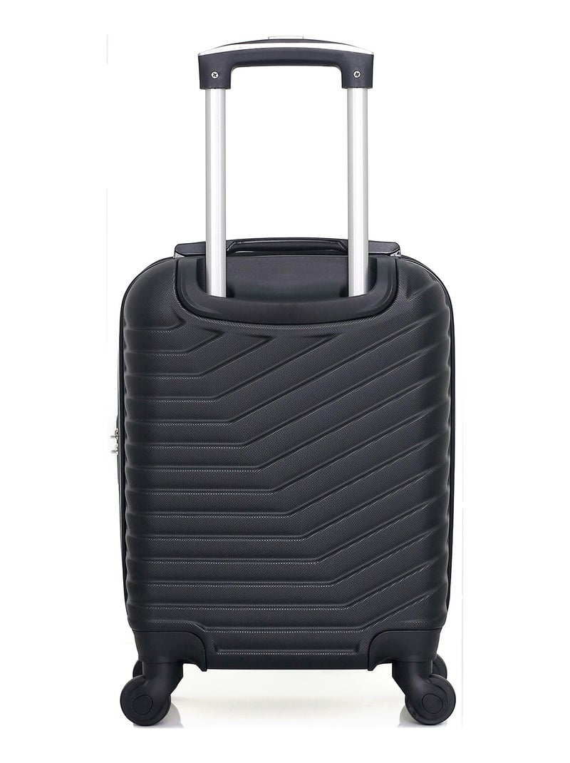 WAVE PARIS - Valise Cabine XXS LENA 46 cm 4 Roues Noir - Kiabi