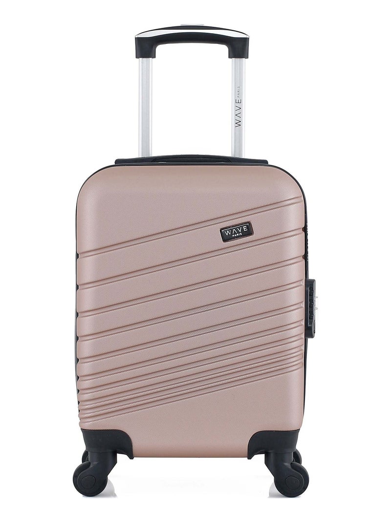 WAVE PARIS - Valise Cabine XXS TIGRE 46 cm 4 Roues Rose clair - Kiabi