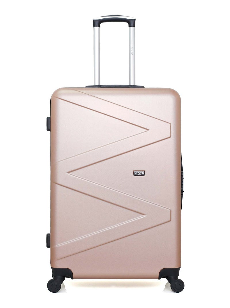 WAVE PARIS - Valise Grand Format AMAZONE 75 cm 4 Roues Rose clair - Kiabi
