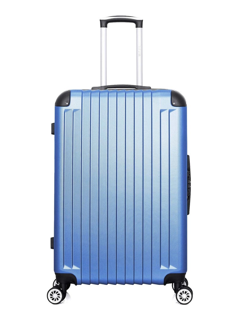 WAVE PARIS - Valise Grand Format TAGE 75 cm 4 Roues Bleu clair - Kiabi