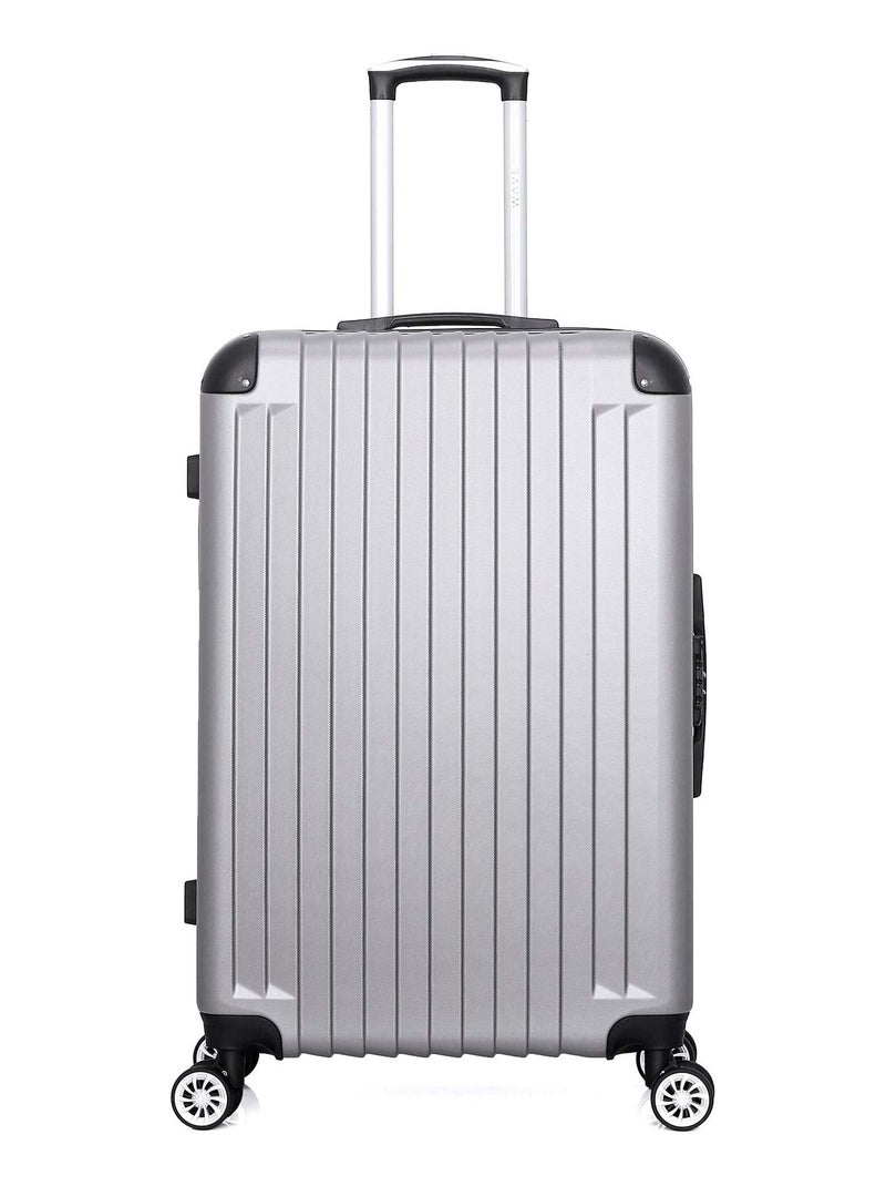 WAVE PARIS - Valise Grand Format TAGE 75 cm 4 Roues Gris - Kiabi