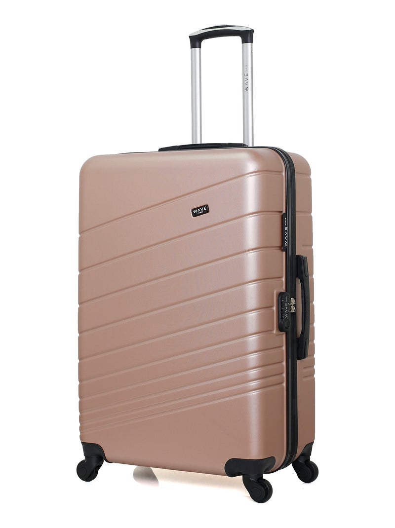 WAVE PARIS - Valise Grand Format TIGRE Rose Métal - Kiabi