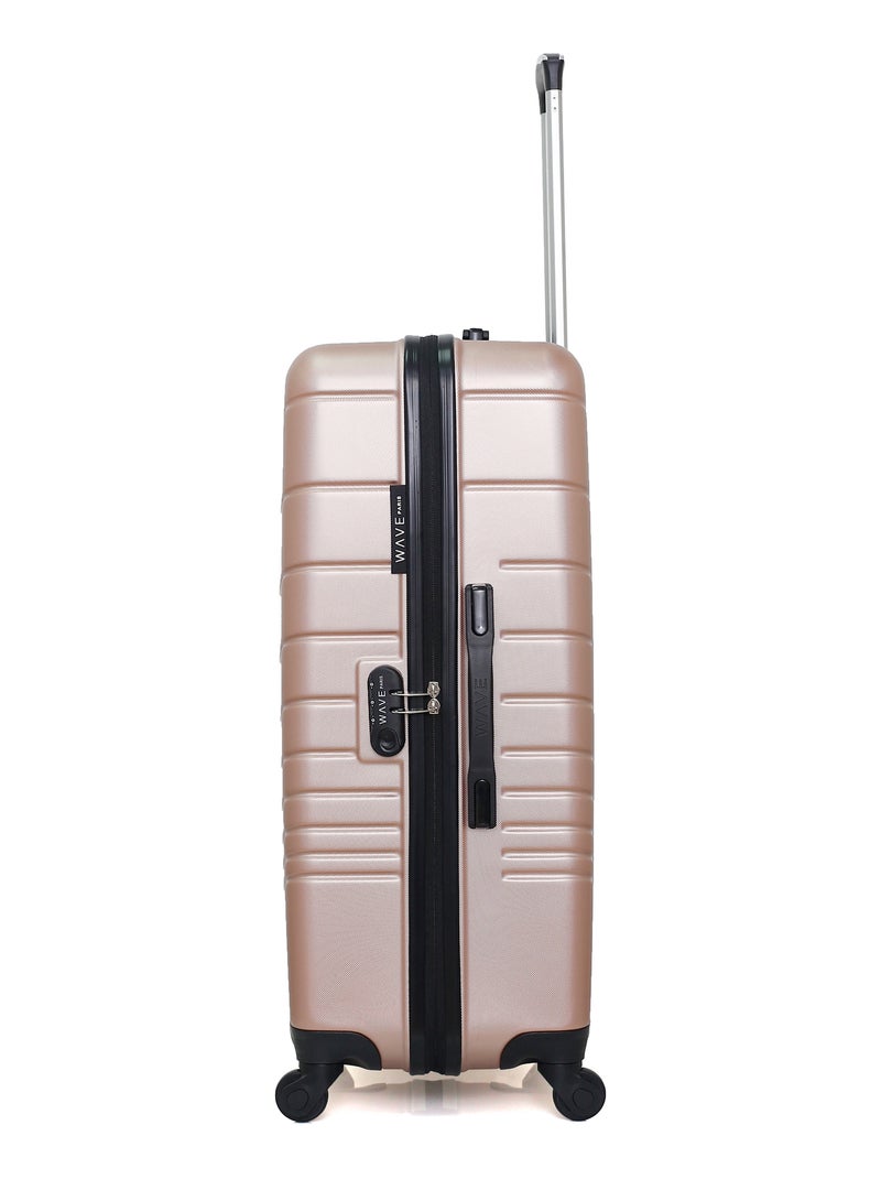 WAVE PARIS - Valise Grand Format TIGRE Rose Métal - Kiabi