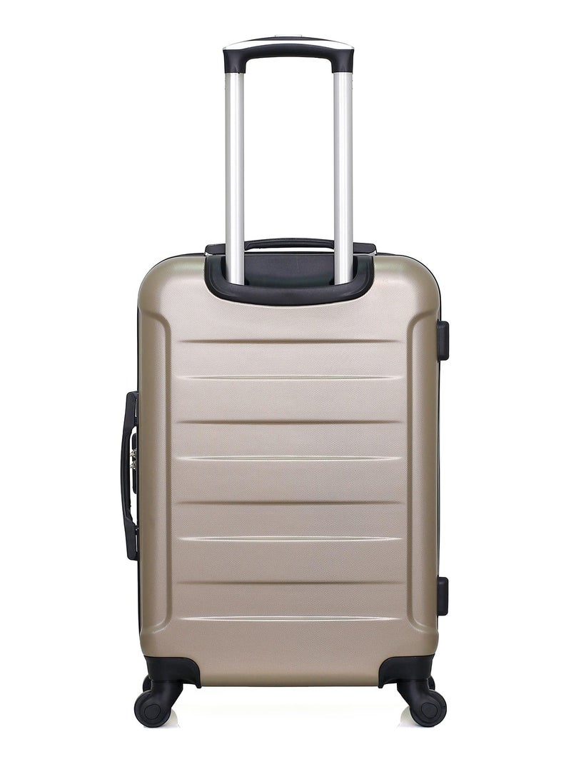 WAVE PARIS - Valise Moyenne ELBE-A Beige - Kiabi