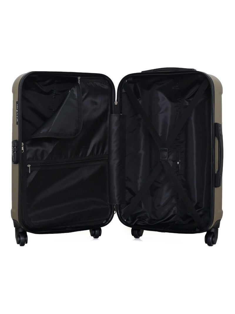 WAVE PARIS - Valise Moyenne ELBE-A Beige - Kiabi