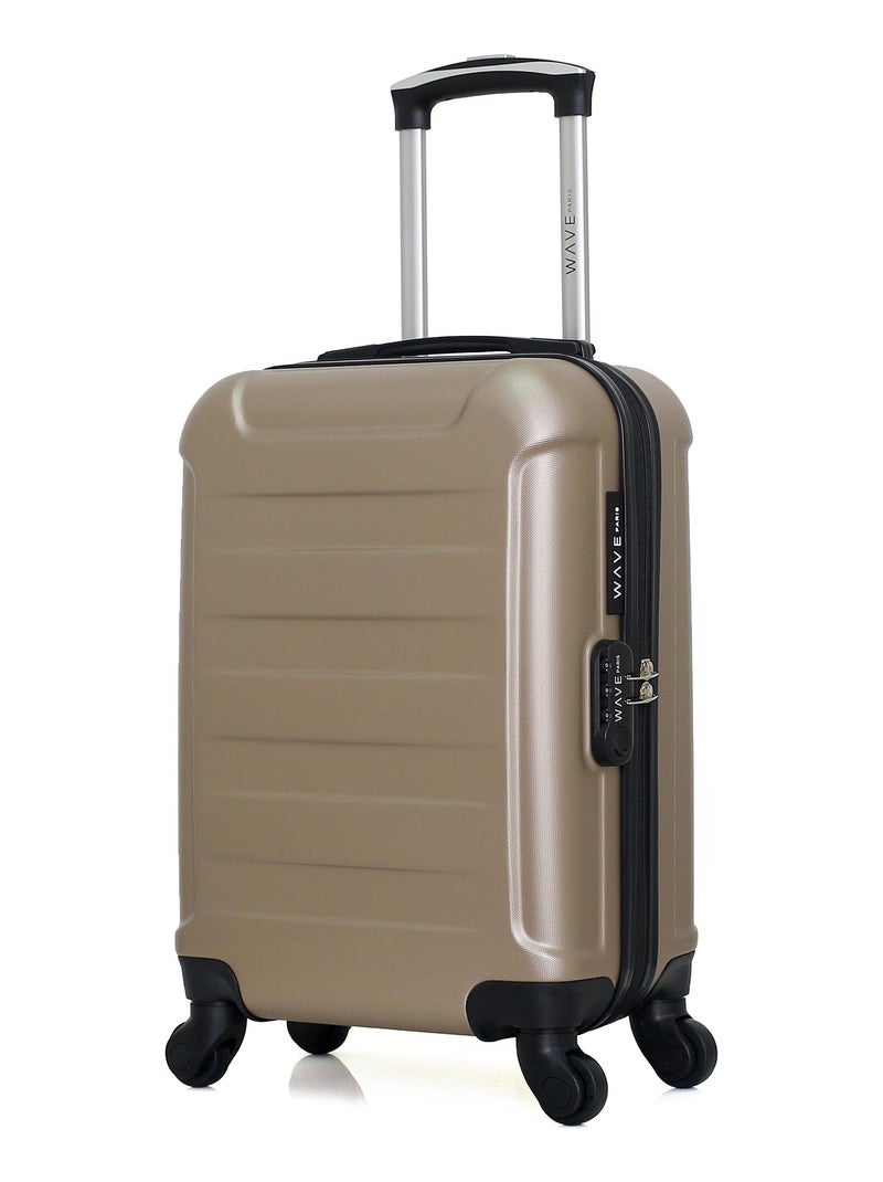 WAVE PARIS - Valise Petite Cabine ELBE-E Beige - Kiabi