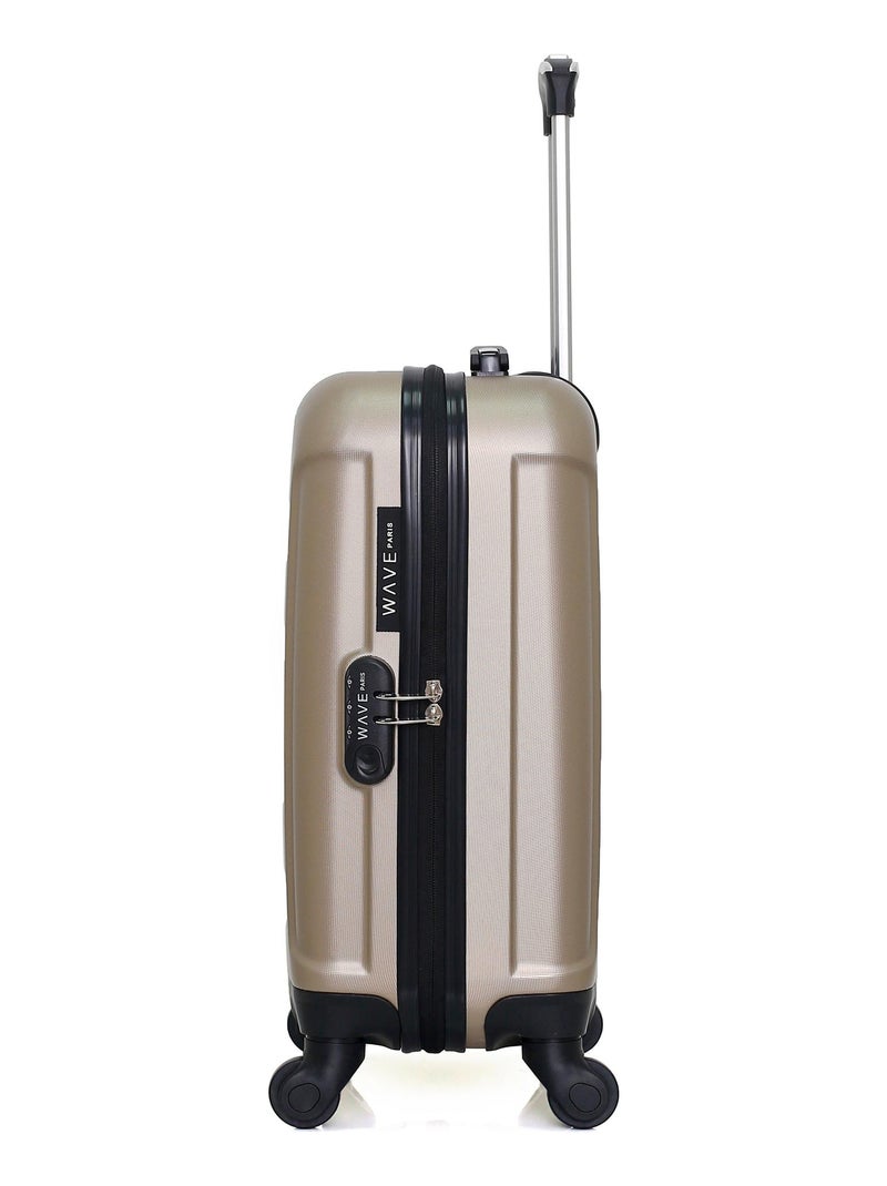 WAVE PARIS - Valise Petite Cabine ELBE-E Beige - Kiabi